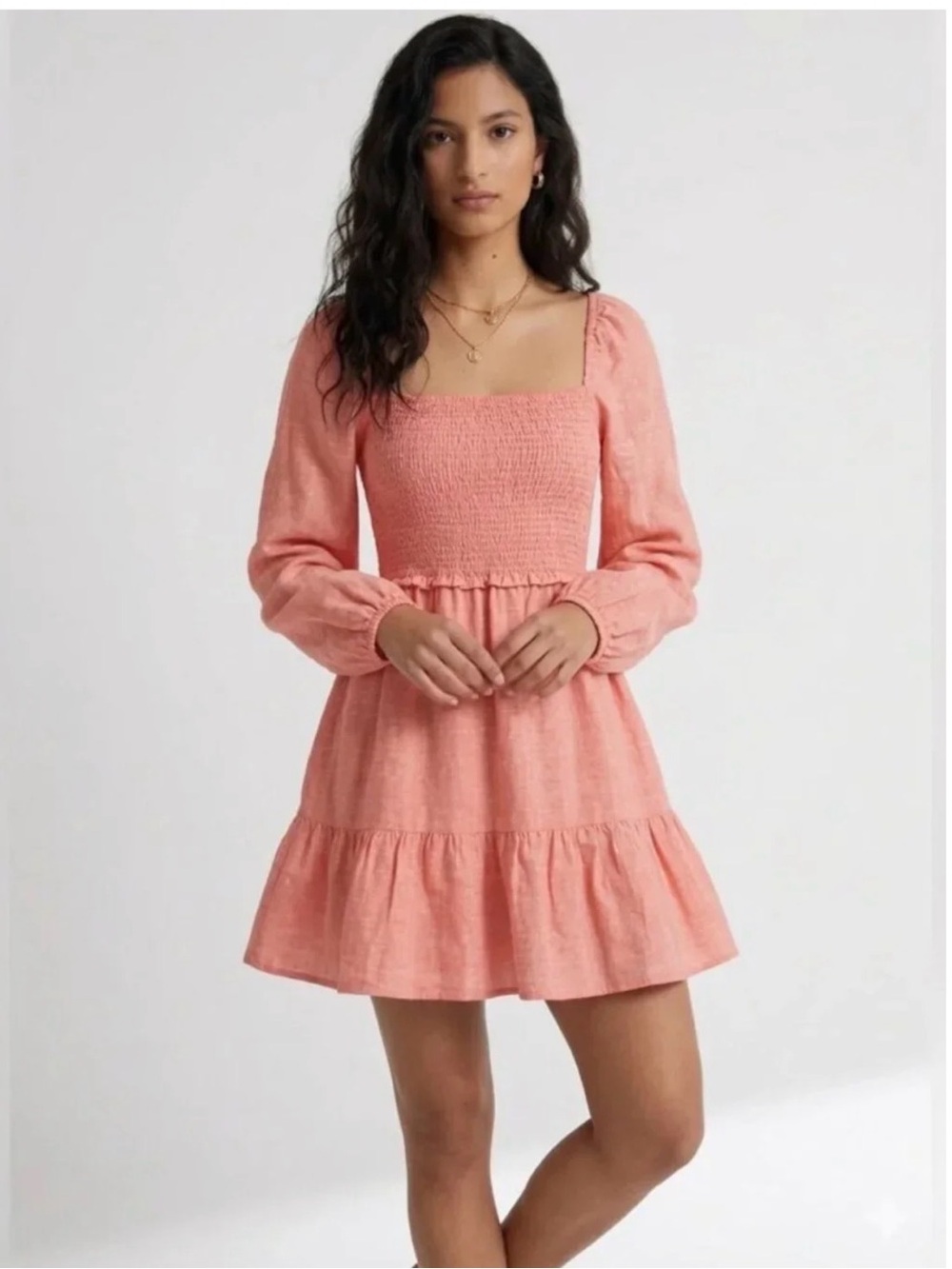 Wilfred tempest dress linen- Coral pink